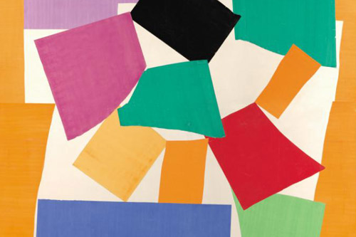 AA_Matisse Multi-color shapes on a white background