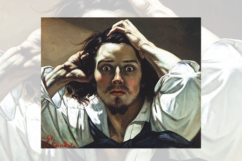 Self portrait of artist Gustave Courbet