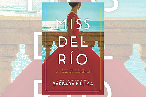 Literature: Miss Del Rio Book jacket for Miss Del Rio, with silhouette of woman in a long dress