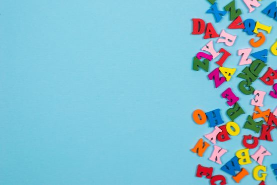 Practical: phonics 2 Colored, plastic letters of the alphabet