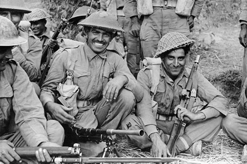 British Indian soliders in Burma during World War II