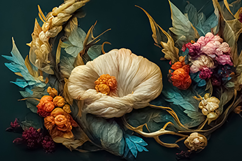 Elegant and beautiful floral background in Renaissance style.