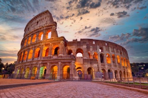 Coliseum at sunset