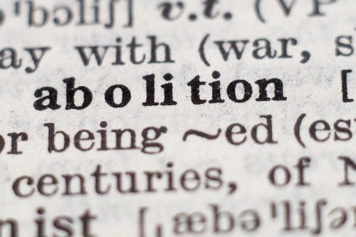 Word cloud featuring "Abolition"