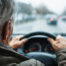 Older driver behind the wheel
