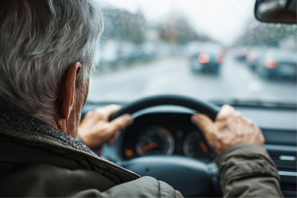 Older driver behind the wheel Older driver behind the wheel