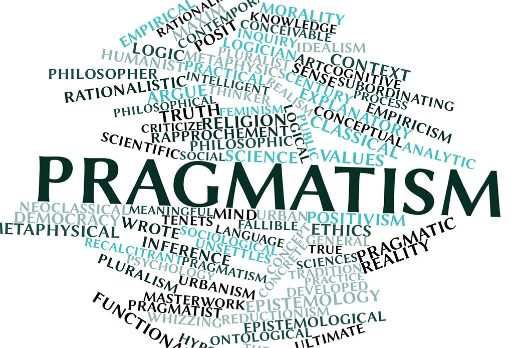 Empirical thinking Pragmatism Word cloud with Pragmatism in the middle