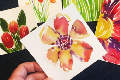 Photo of a mini-floral painting