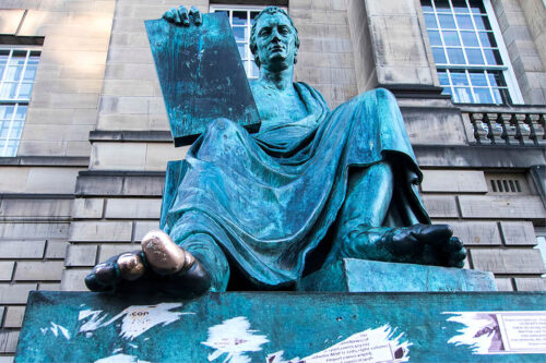 Statue of the philosopher David Hume