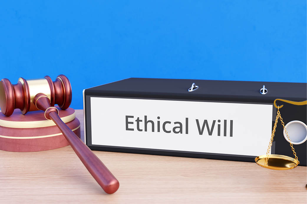 Ethical Will Photo of notebook that says Ethical Will