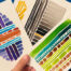 Photo of colorful drawings of patterns