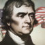 Image of Jefferson and american flag