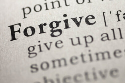 Word array with the word "Forgive" the largest