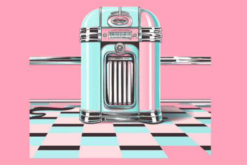 Stylized colorful photo of a jukebox