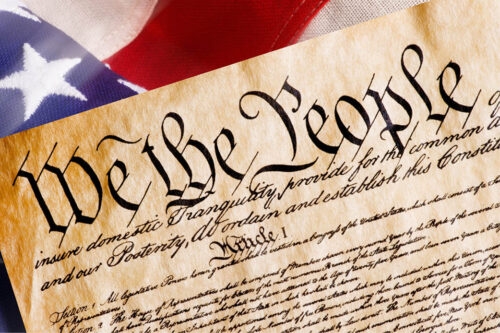 Partial image of the US Constitution