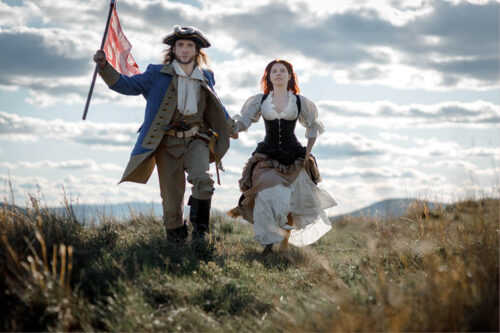 Photo of man and woman from early America