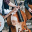 Photo of banjo and bass being played