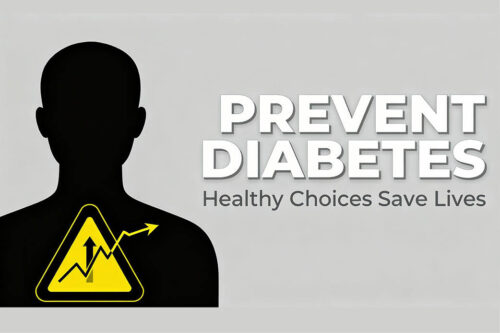 Silhouette of a man on a background that says "Prevent Diabetes"