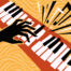 Hands playing piano
