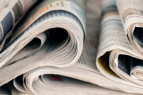 bundle of news paper