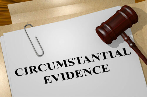 Circumstantial Evidence document and a gavel