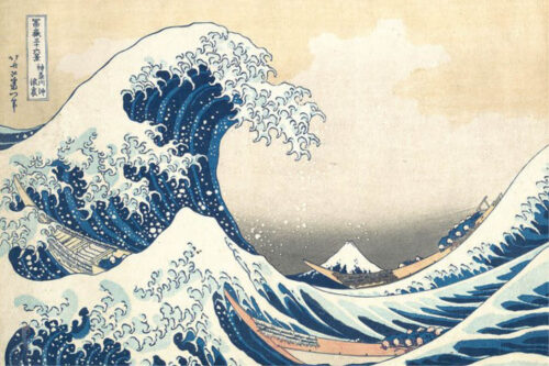 painting of waves