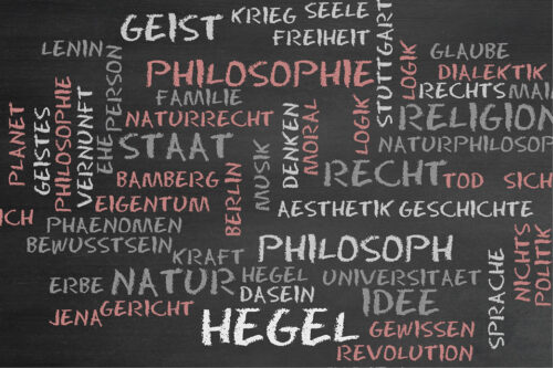 collage of words relating to German Idealism
