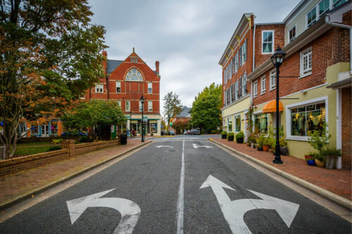 road and buildings in Eastern Shore