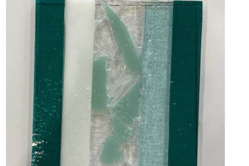 glass collage of mountain