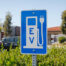 Electric Vehicle sign in parking lot