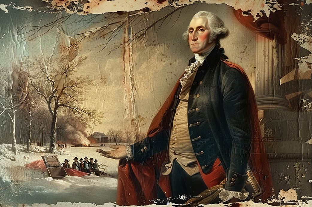 George Washington George Washington posing in painting