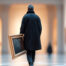 Man stealing art from museum